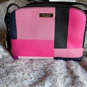 Kate Spade Vibrant Pink and Black Crossbody Bag